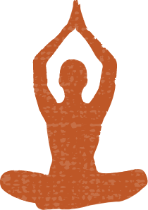 Silhouette of lady doing yoga
