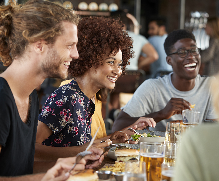 group of friends having drinks